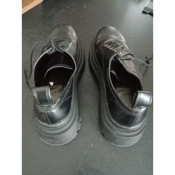 Zara shoes shiny black patent leather heavy thick sole women's size 7.5 (38) - Picture 5 of 9